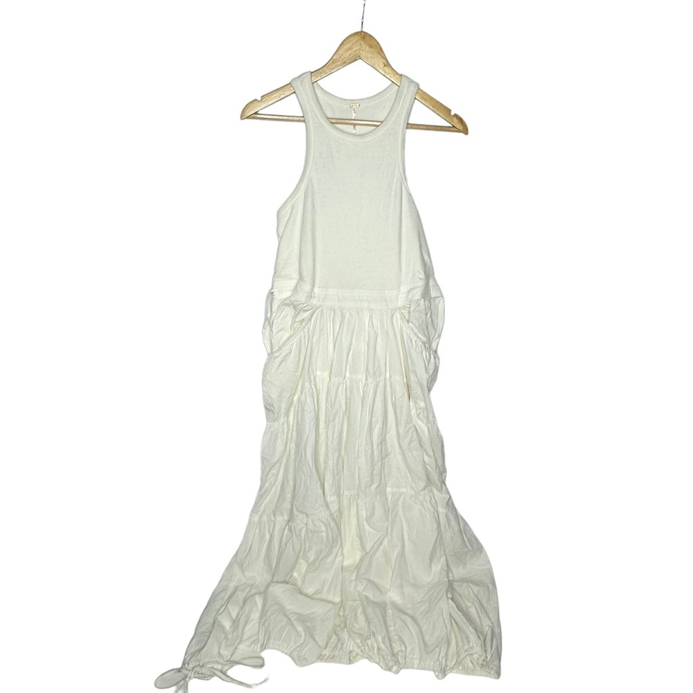 NWT Free People Akino Tank Midi Parachute Dress white xs - Picture 4 of 11